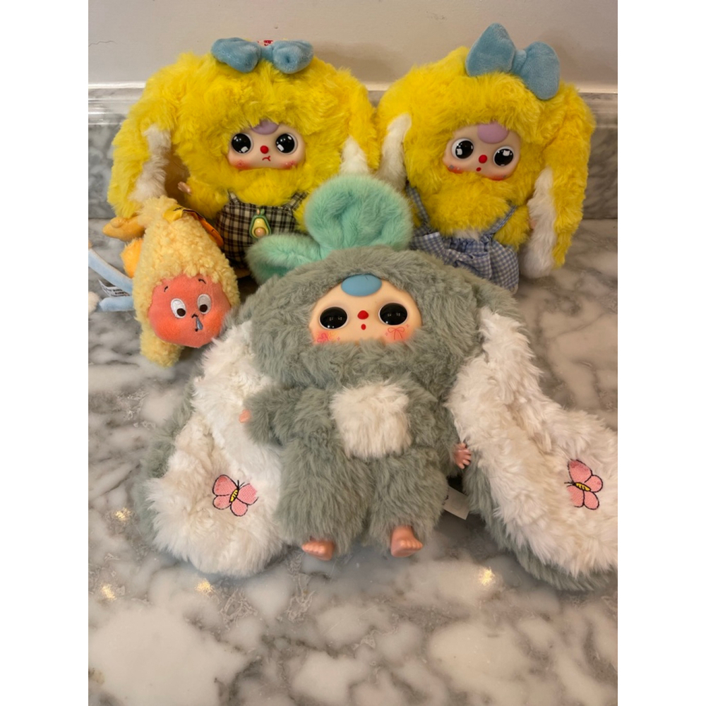 POP MART Baby Three Plush Figure Lot Vinyl Face + Twinkle Twinkle Keychain
